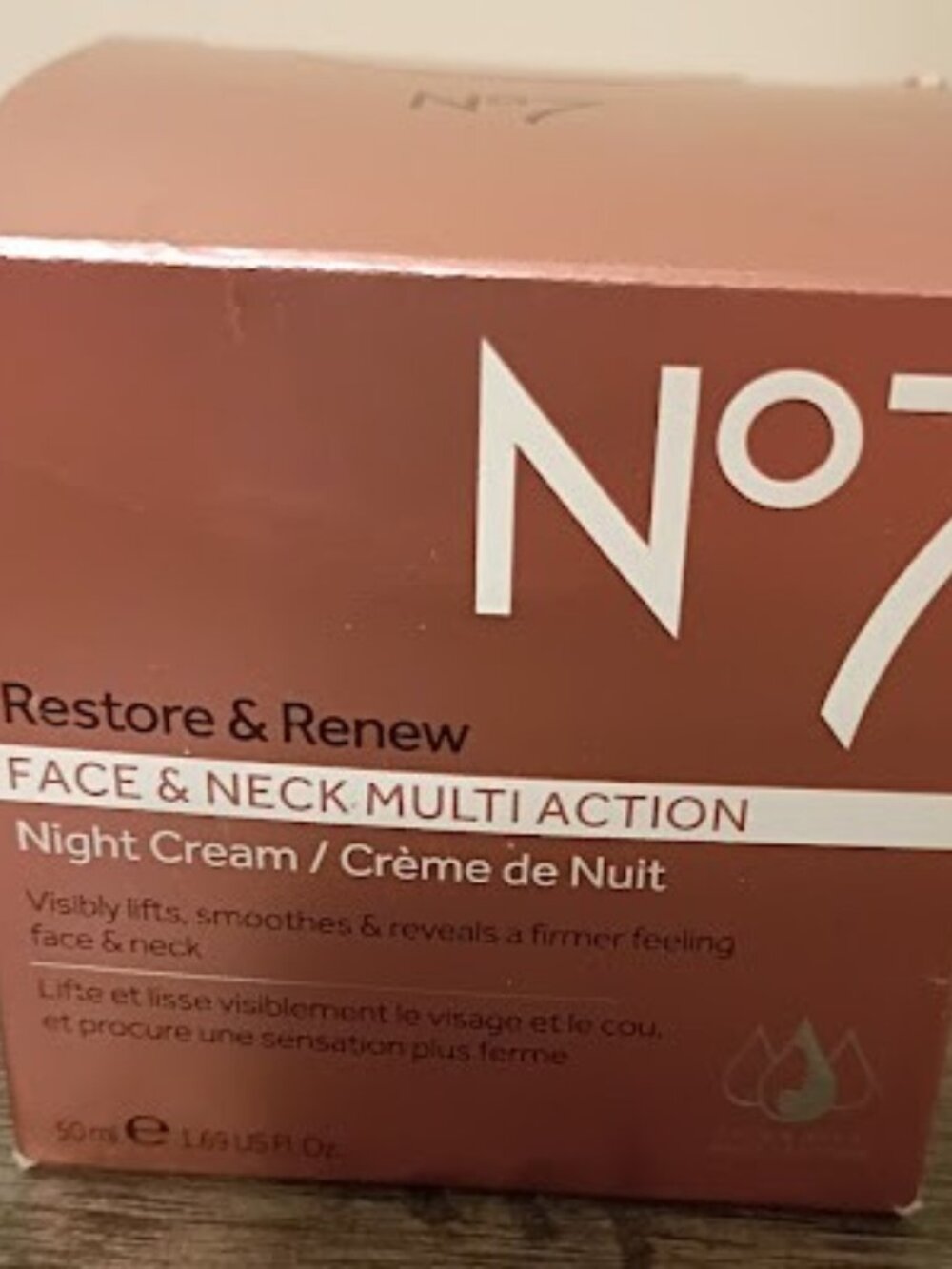 No7 Restore & Renew Face & Neck Multi Action Night Cream - 1.69 oz -Brand New